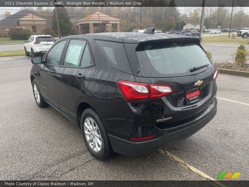 Midnight Blue Metallic / Medium Ash Gray 2021 Chevrolet Equinox LS AWD