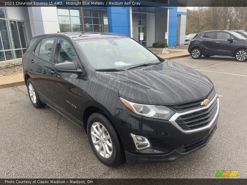 Midnight Blue Metallic / Medium Ash Gray 2021 Chevrolet Equinox LS AWD