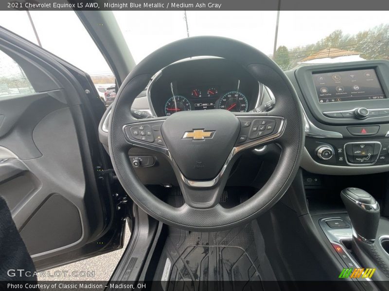 Midnight Blue Metallic / Medium Ash Gray 2021 Chevrolet Equinox LS AWD