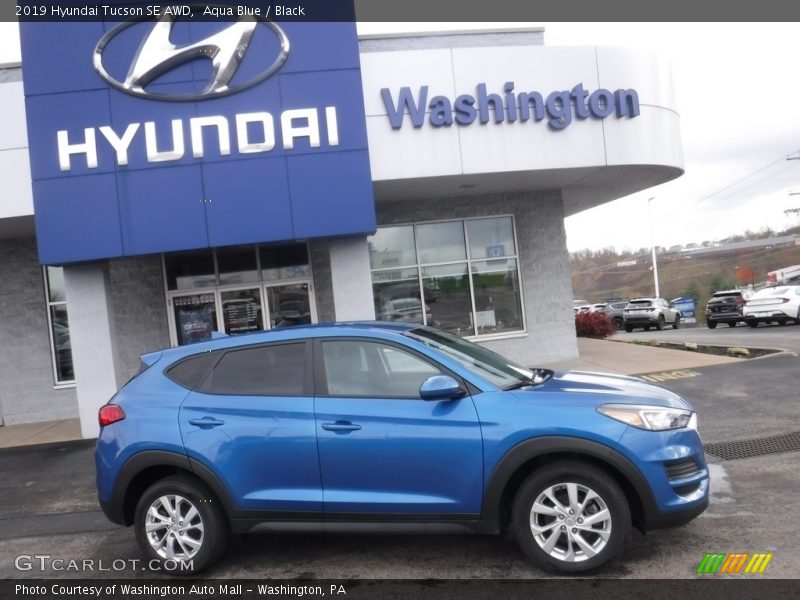 Aqua Blue / Black 2019 Hyundai Tucson SE AWD