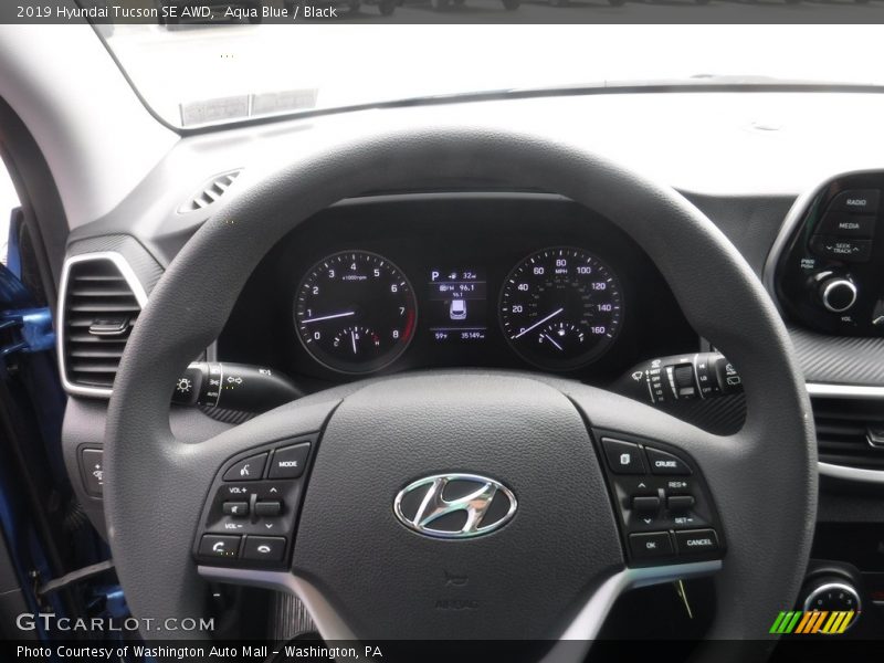 Aqua Blue / Black 2019 Hyundai Tucson SE AWD
