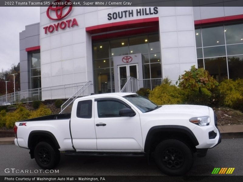 Super White / Cement Gray 2022 Toyota Tacoma SR5 Access Cab 4x4