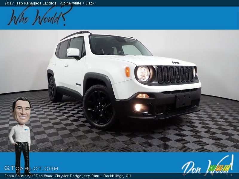 Alpine White / Black 2017 Jeep Renegade Latitude