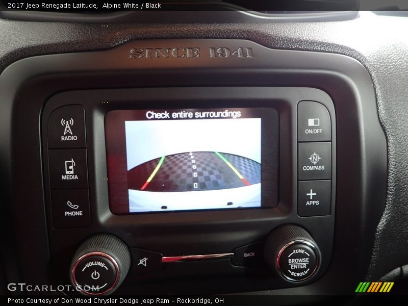 Alpine White / Black 2017 Jeep Renegade Latitude