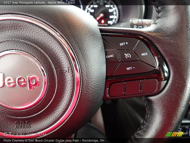Alpine White / Black 2017 Jeep Renegade Latitude