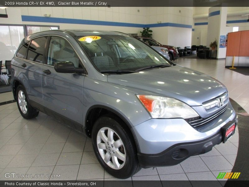 Glacier Blue Metallic / Gray 2009 Honda CR-V EX 4WD
