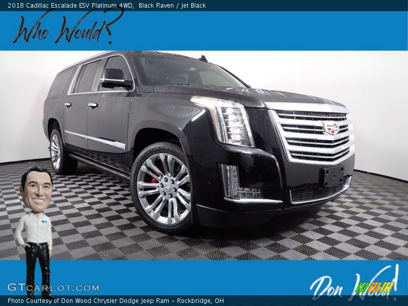 Black Raven / Jet Black 2018 Cadillac Escalade ESV Platinum 4WD