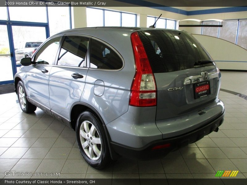 Glacier Blue Metallic / Gray 2009 Honda CR-V EX 4WD