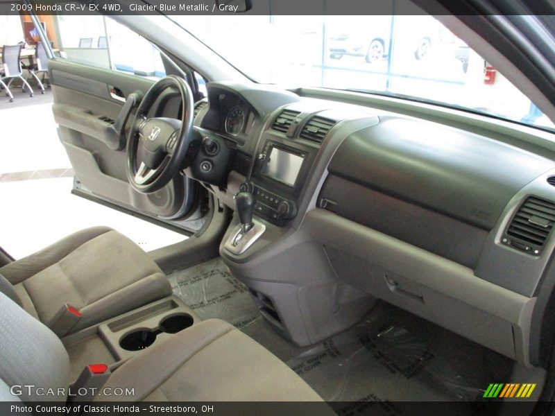 Glacier Blue Metallic / Gray 2009 Honda CR-V EX 4WD