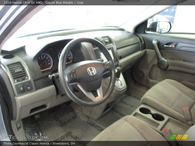 Glacier Blue Metallic / Gray 2009 Honda CR-V EX 4WD