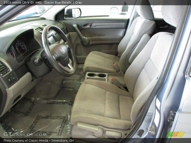 Glacier Blue Metallic / Gray 2009 Honda CR-V EX 4WD