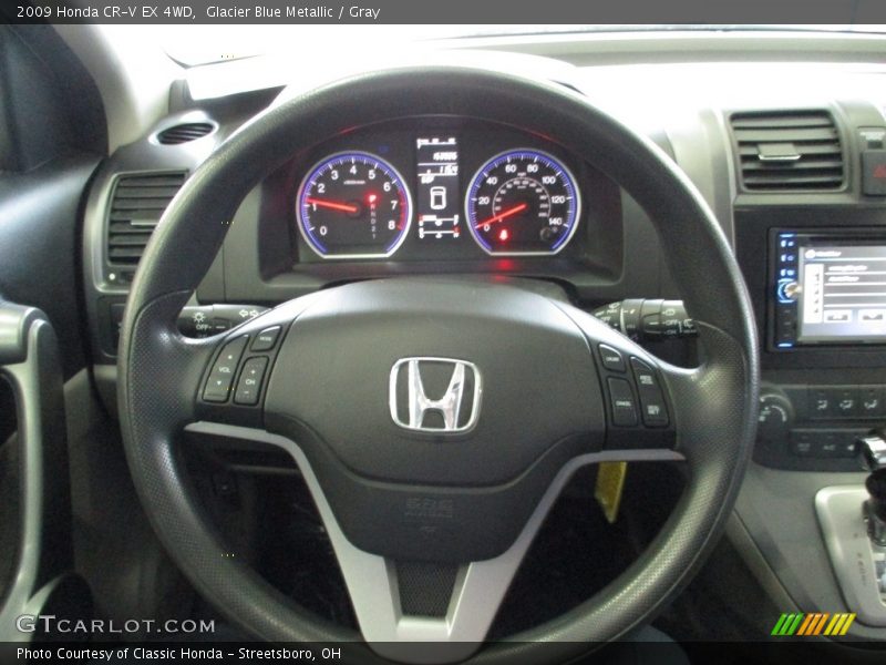 Glacier Blue Metallic / Gray 2009 Honda CR-V EX 4WD