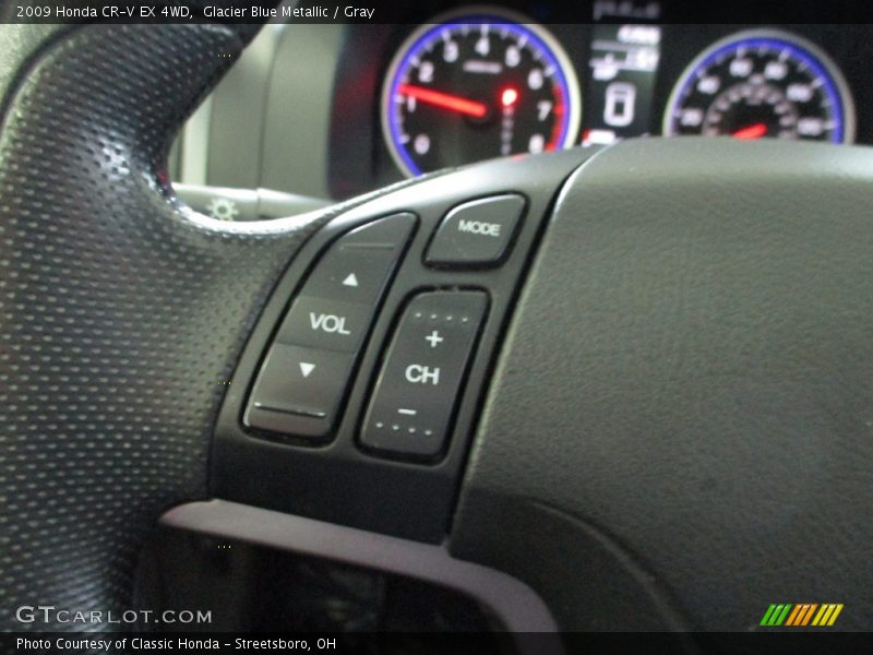 Glacier Blue Metallic / Gray 2009 Honda CR-V EX 4WD