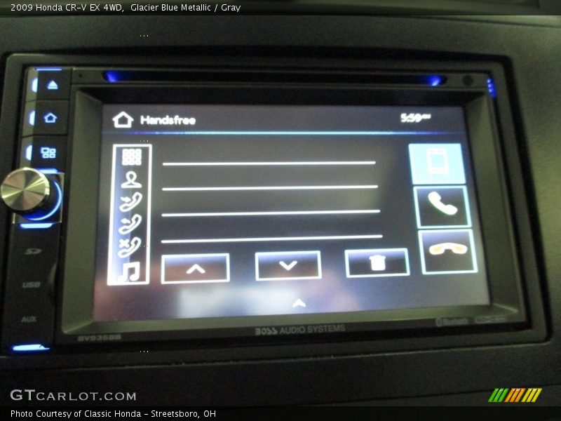 Glacier Blue Metallic / Gray 2009 Honda CR-V EX 4WD