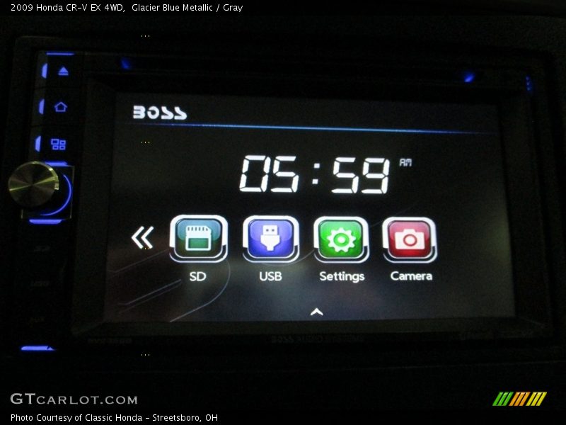 Glacier Blue Metallic / Gray 2009 Honda CR-V EX 4WD