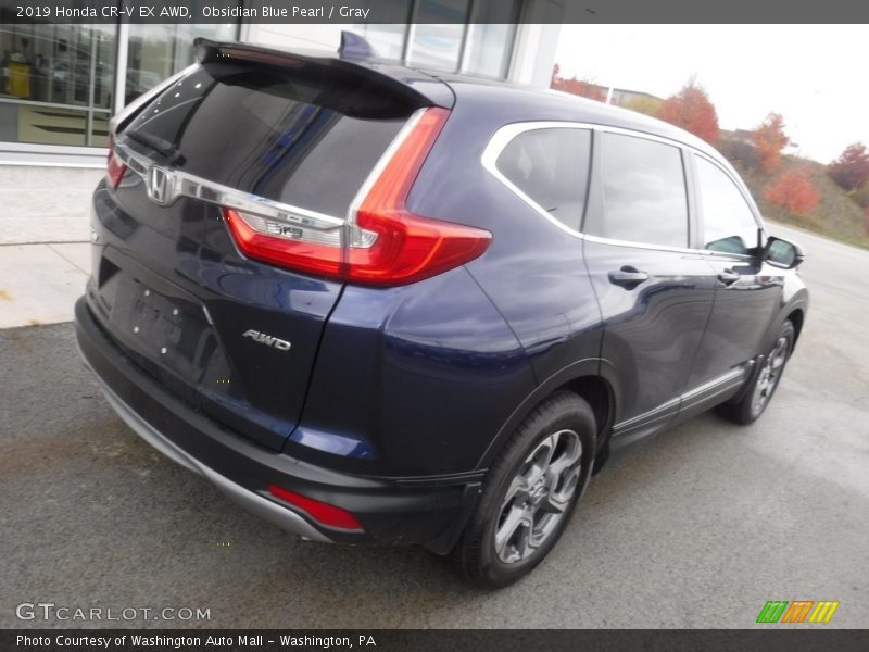 Obsidian Blue Pearl / Gray 2019 Honda CR-V EX AWD