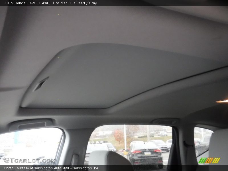 Obsidian Blue Pearl / Gray 2019 Honda CR-V EX AWD