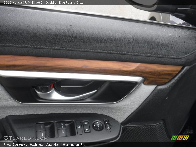 Obsidian Blue Pearl / Gray 2019 Honda CR-V EX AWD