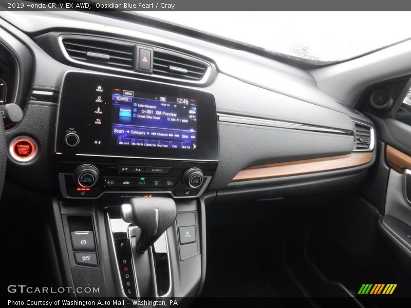 Obsidian Blue Pearl / Gray 2019 Honda CR-V EX AWD