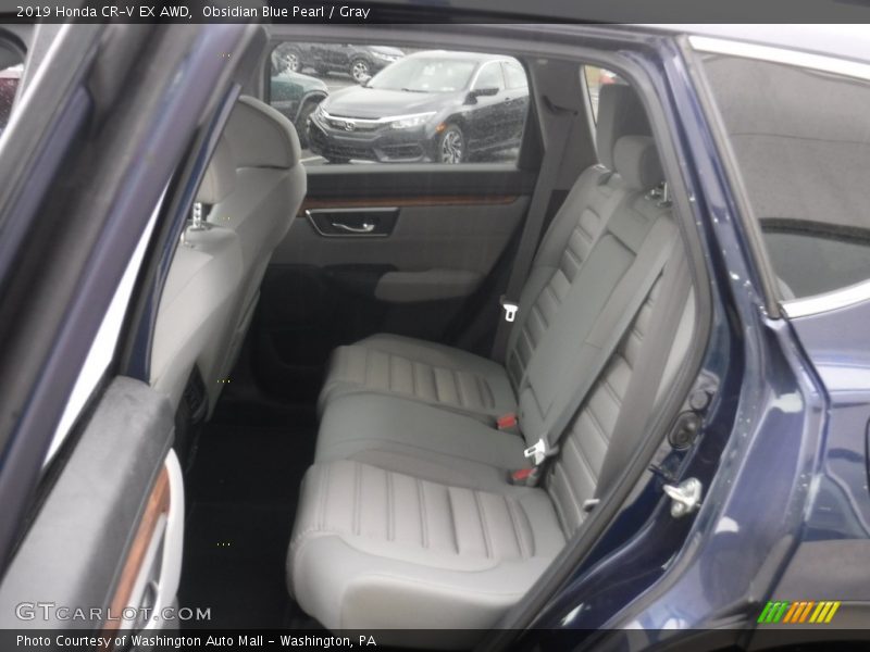 Obsidian Blue Pearl / Gray 2019 Honda CR-V EX AWD