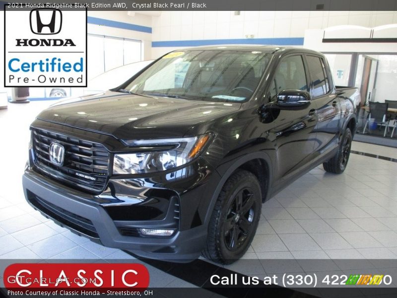Crystal Black Pearl / Black 2021 Honda Ridgeline Black Edition AWD