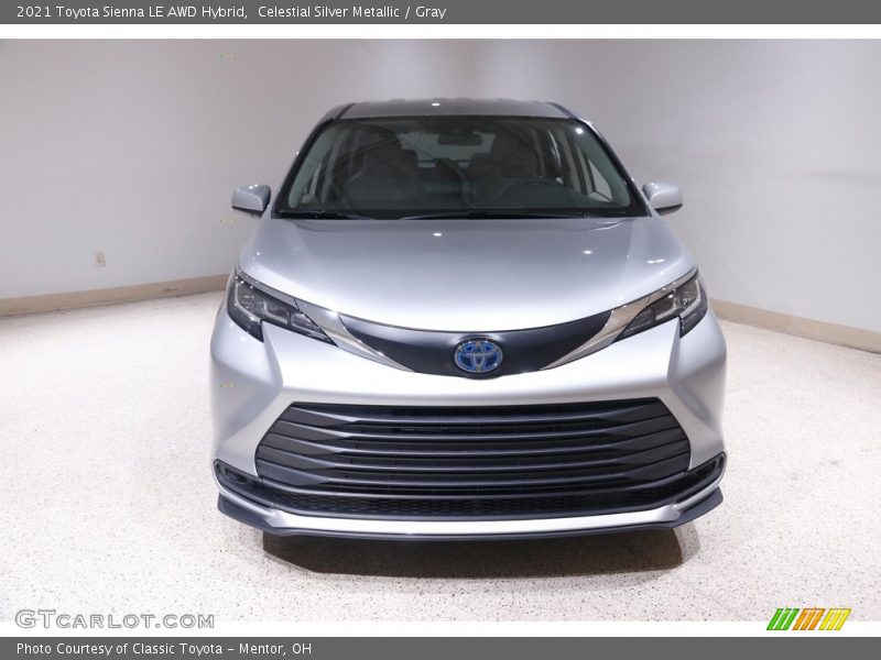 Celestial Silver Metallic / Gray 2021 Toyota Sienna LE AWD Hybrid