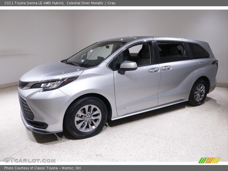 Celestial Silver Metallic / Gray 2021 Toyota Sienna LE AWD Hybrid