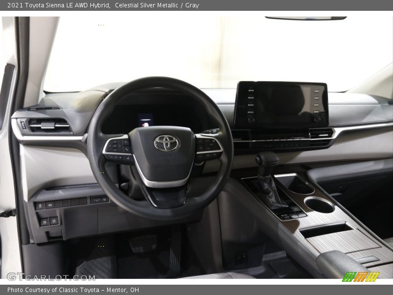 Celestial Silver Metallic / Gray 2021 Toyota Sienna LE AWD Hybrid