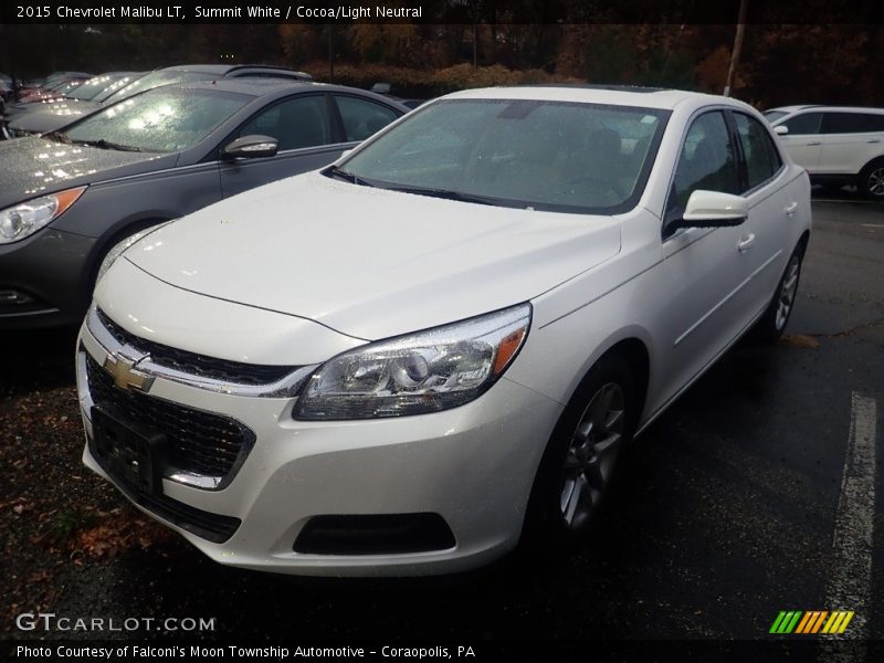 Summit White / Cocoa/Light Neutral 2015 Chevrolet Malibu LT