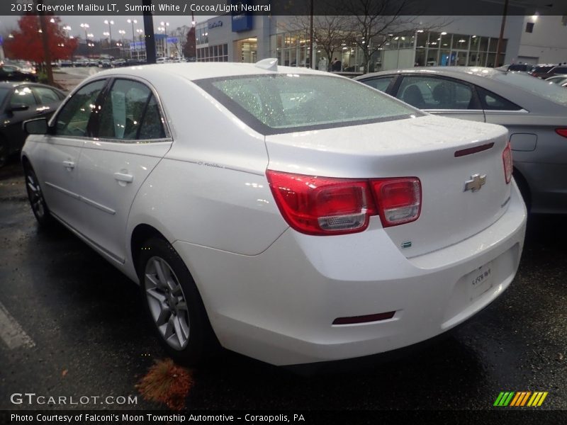 Summit White / Cocoa/Light Neutral 2015 Chevrolet Malibu LT