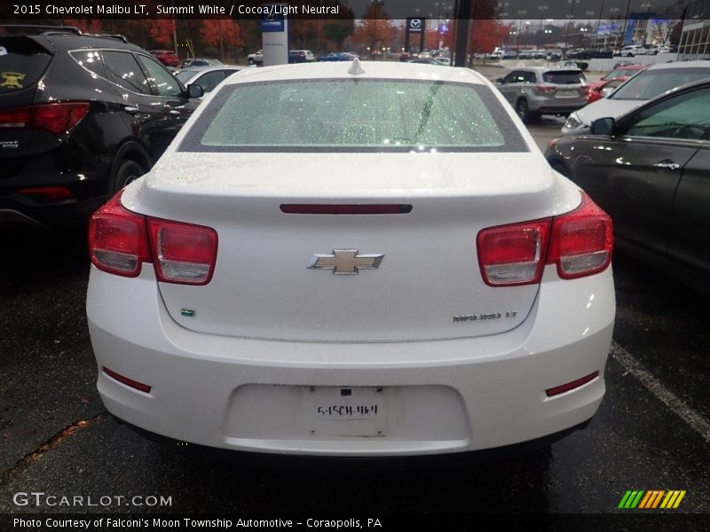 Summit White / Cocoa/Light Neutral 2015 Chevrolet Malibu LT