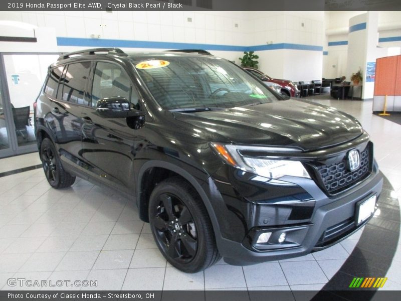 Crystal Black Pearl / Black 2019 Honda Passport Elite AWD