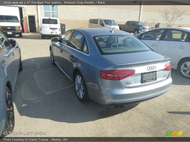 Monsoon Gray Metallic / Black 2016 Audi A4 2.0T Premium Plus quattro