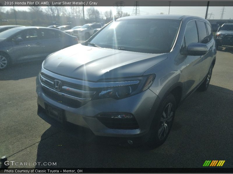 Lunar Silver Metallic / Gray 2016 Honda Pilot EX AWD