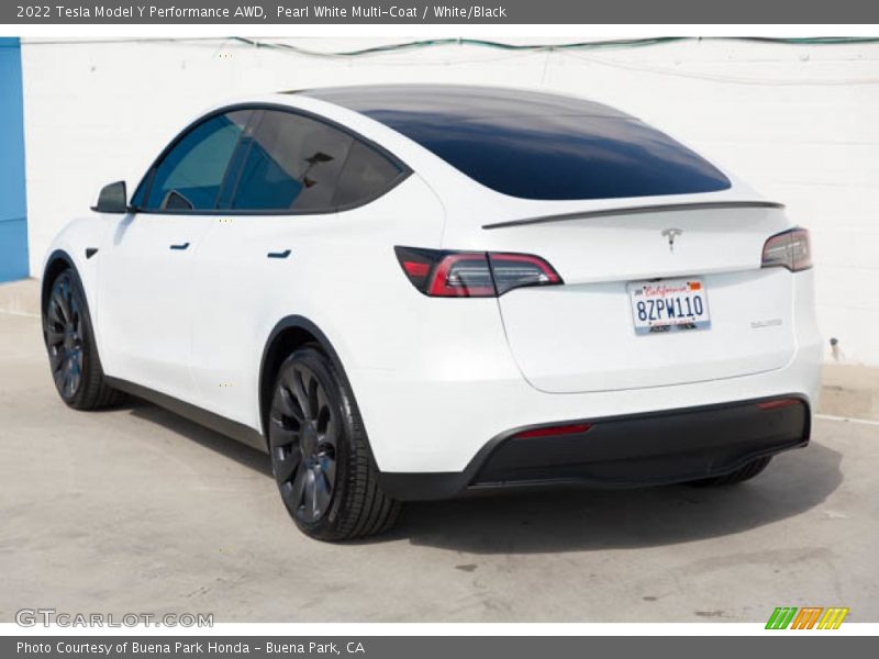 Pearl White Multi-Coat / White/Black 2022 Tesla Model Y Performance AWD