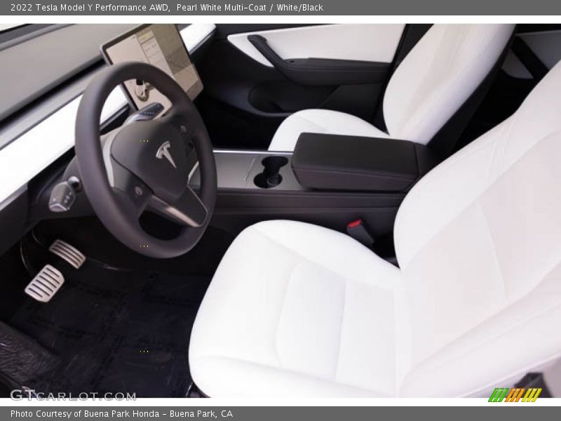 Front Seat of 2022 Model Y Performance AWD