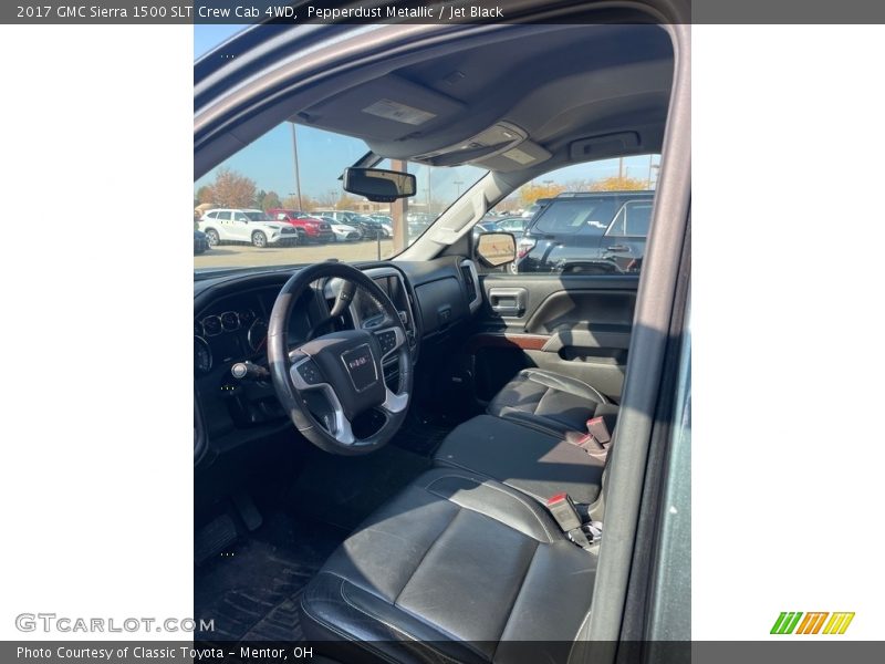 Pepperdust Metallic / Jet Black 2017 GMC Sierra 1500 SLT Crew Cab 4WD