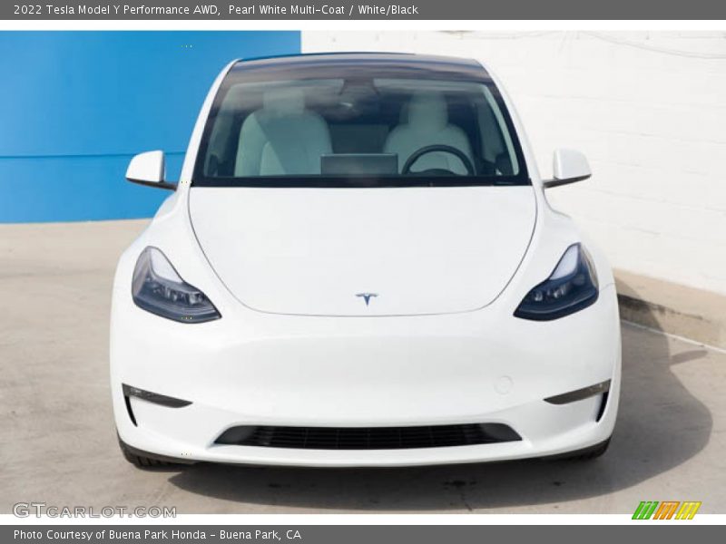 Pearl White Multi-Coat / White/Black 2022 Tesla Model Y Performance AWD