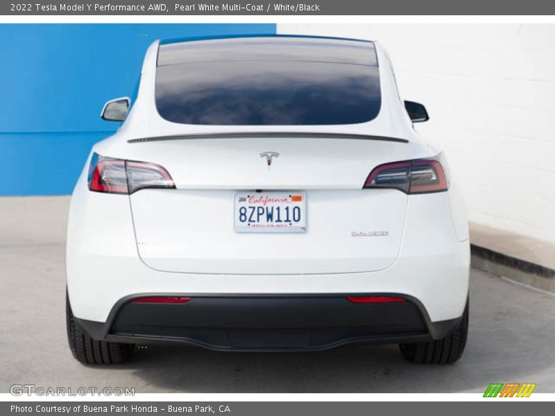 Pearl White Multi-Coat / White/Black 2022 Tesla Model Y Performance AWD