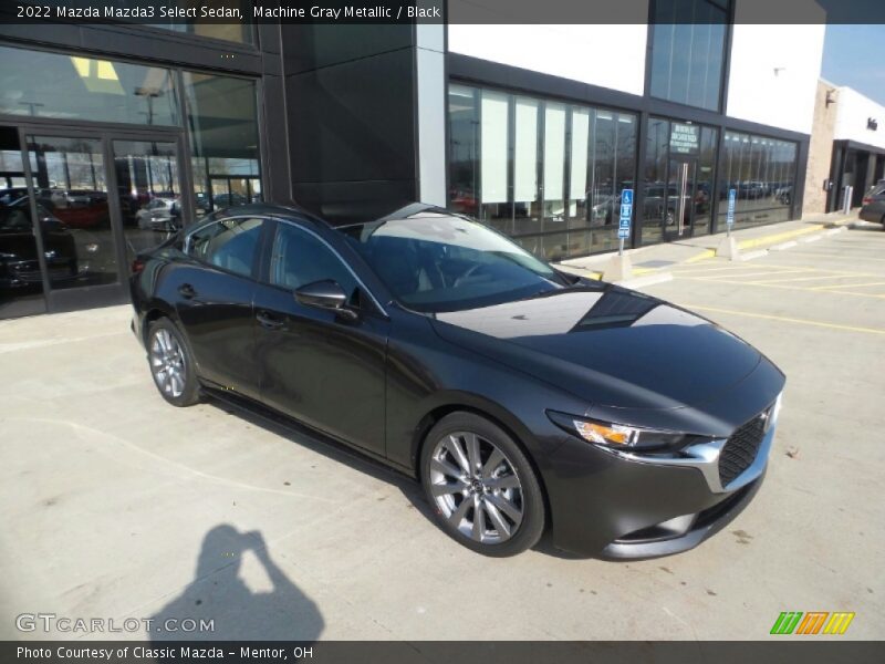 Machine Gray Metallic / Black 2022 Mazda Mazda3 Select Sedan