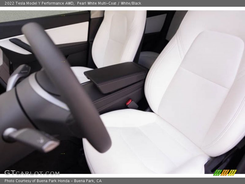 Front Seat of 2022 Model Y Performance AWD