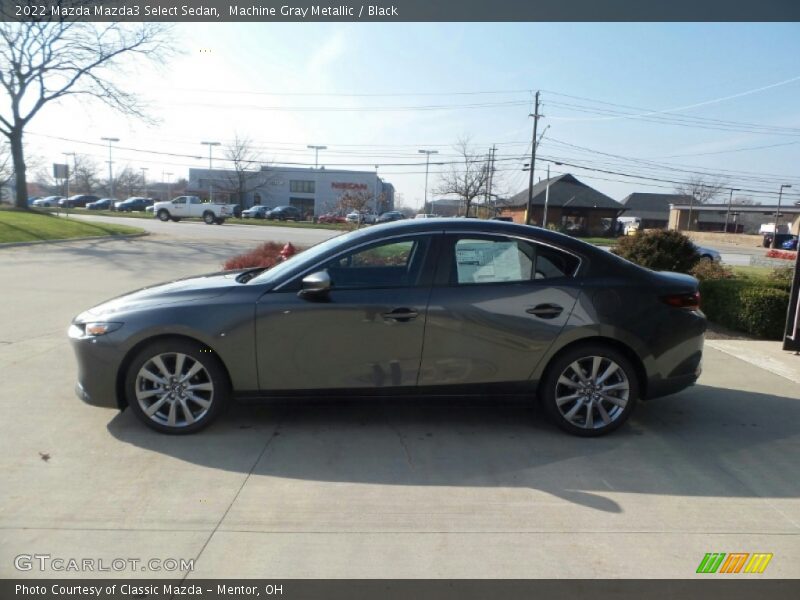 Machine Gray Metallic / Black 2022 Mazda Mazda3 Select Sedan
