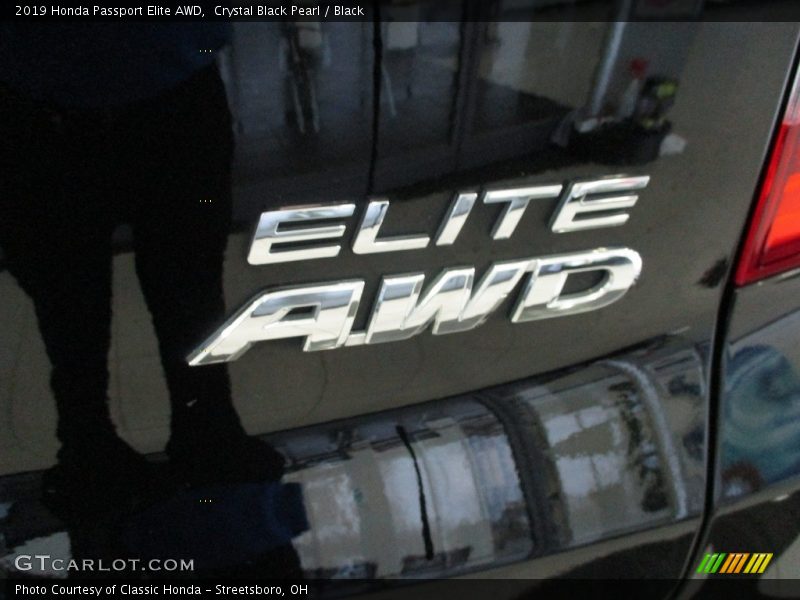 Crystal Black Pearl / Black 2019 Honda Passport Elite AWD