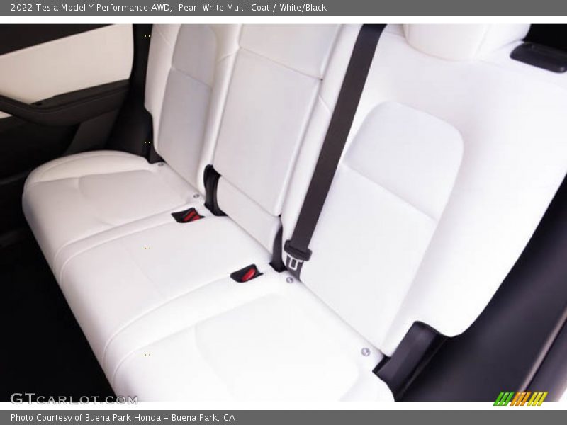 Rear Seat of 2022 Model Y Performance AWD