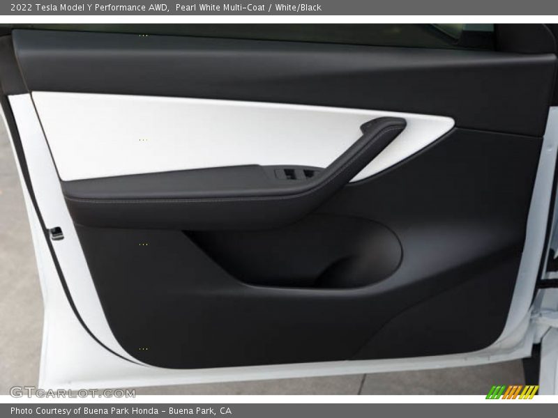 Door Panel of 2022 Model Y Performance AWD