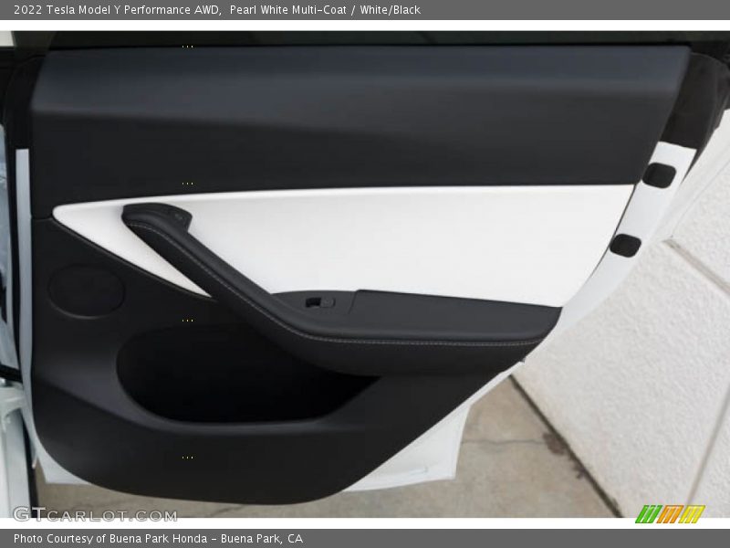 Door Panel of 2022 Model Y Performance AWD