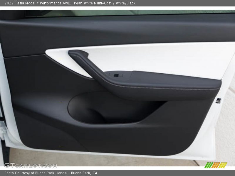 Door Panel of 2022 Model Y Performance AWD