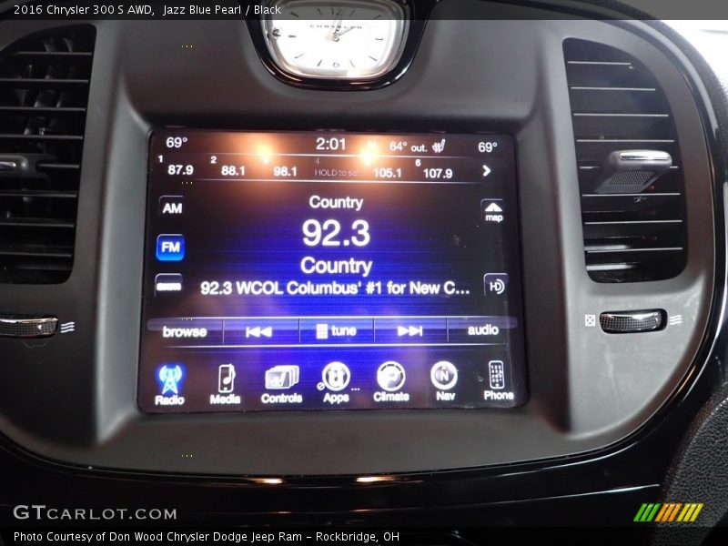 Jazz Blue Pearl / Black 2016 Chrysler 300 S AWD