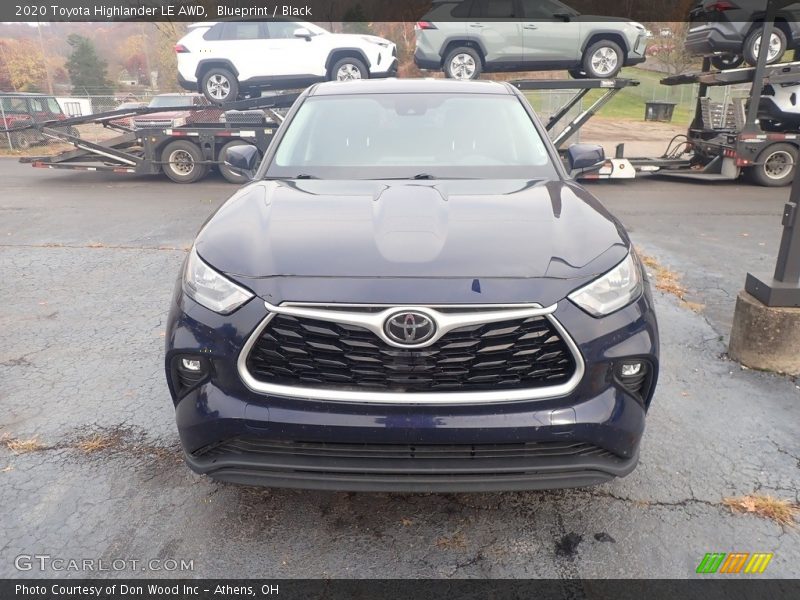 Blueprint / Black 2020 Toyota Highlander LE AWD