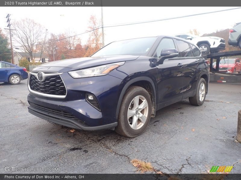 Blueprint / Black 2020 Toyota Highlander LE AWD